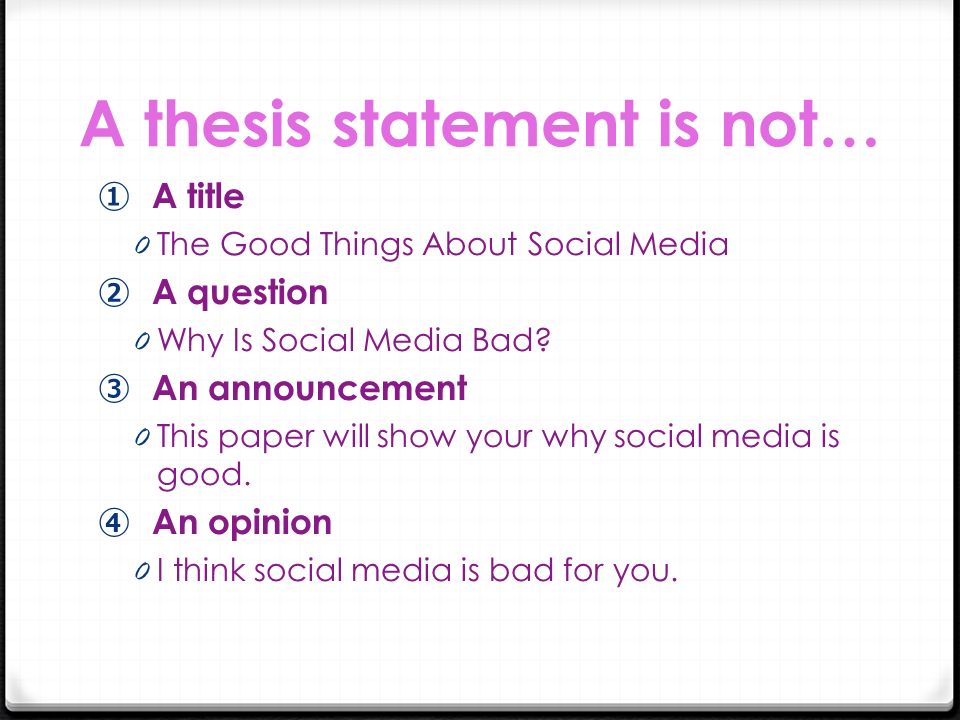 What would be a good thesis statement for an argumentative essay in favor of social networks?
